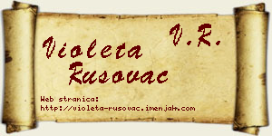 Violeta Rusovac vizit kartica